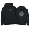 I'm Not Lazy Hoodie | Energy Saving Mode Pullover | Funny Minimalist Quote Sweatshirt | Sarcastic Humor Gift | Cozy Graphic Streetwear