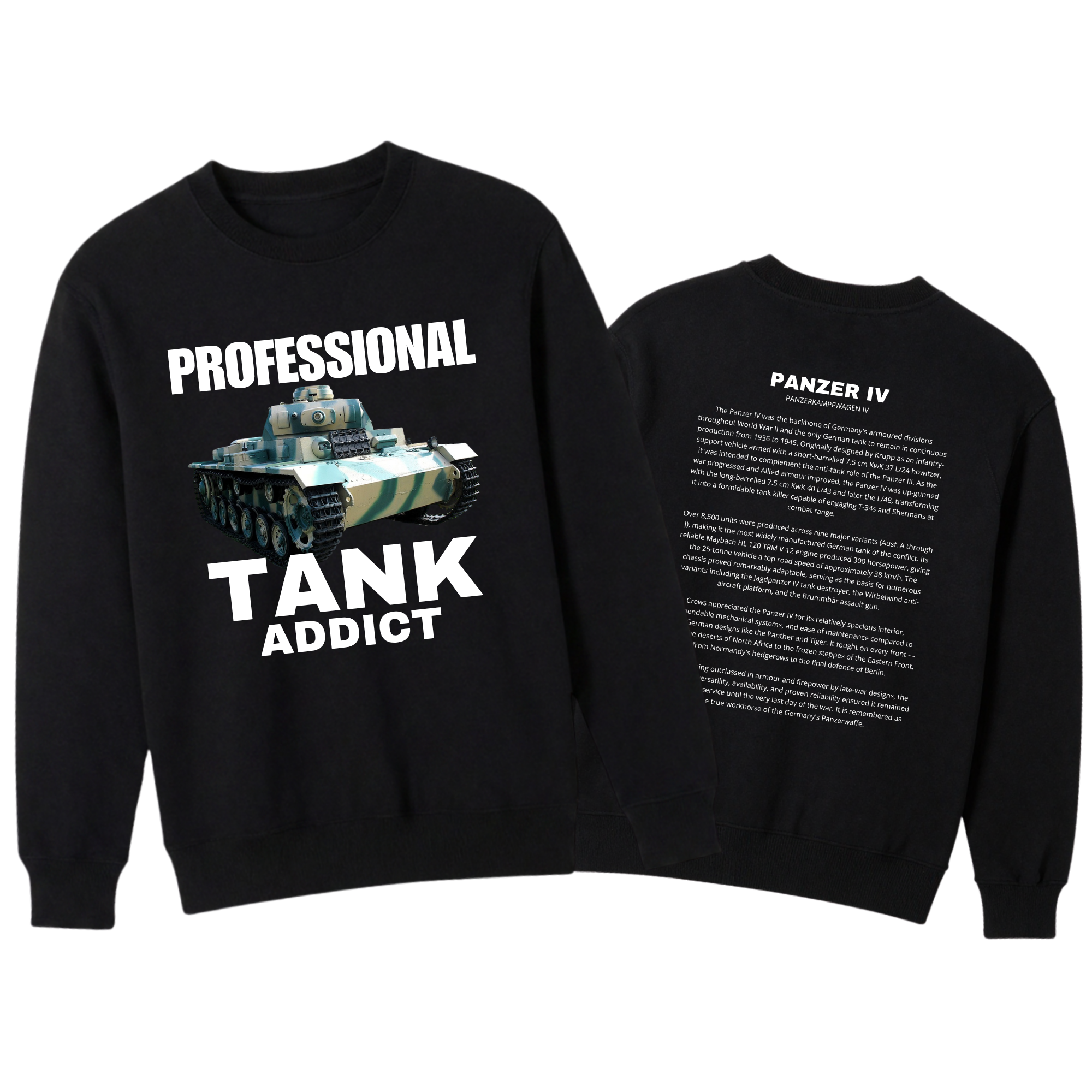 Panzer IV Tank Sweater | German Tank Sweatshirt | WWII History Gift | PzKpfw IV | Military Apparel | Tank Apparel Gift For History Buffs