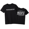 Introverted But Willing To Discuss WiFi Passwords Shirt | Funny Introvert Tee | Humor Gift | Geeky Gamer Gift | Sarcastic Slogan Apparel