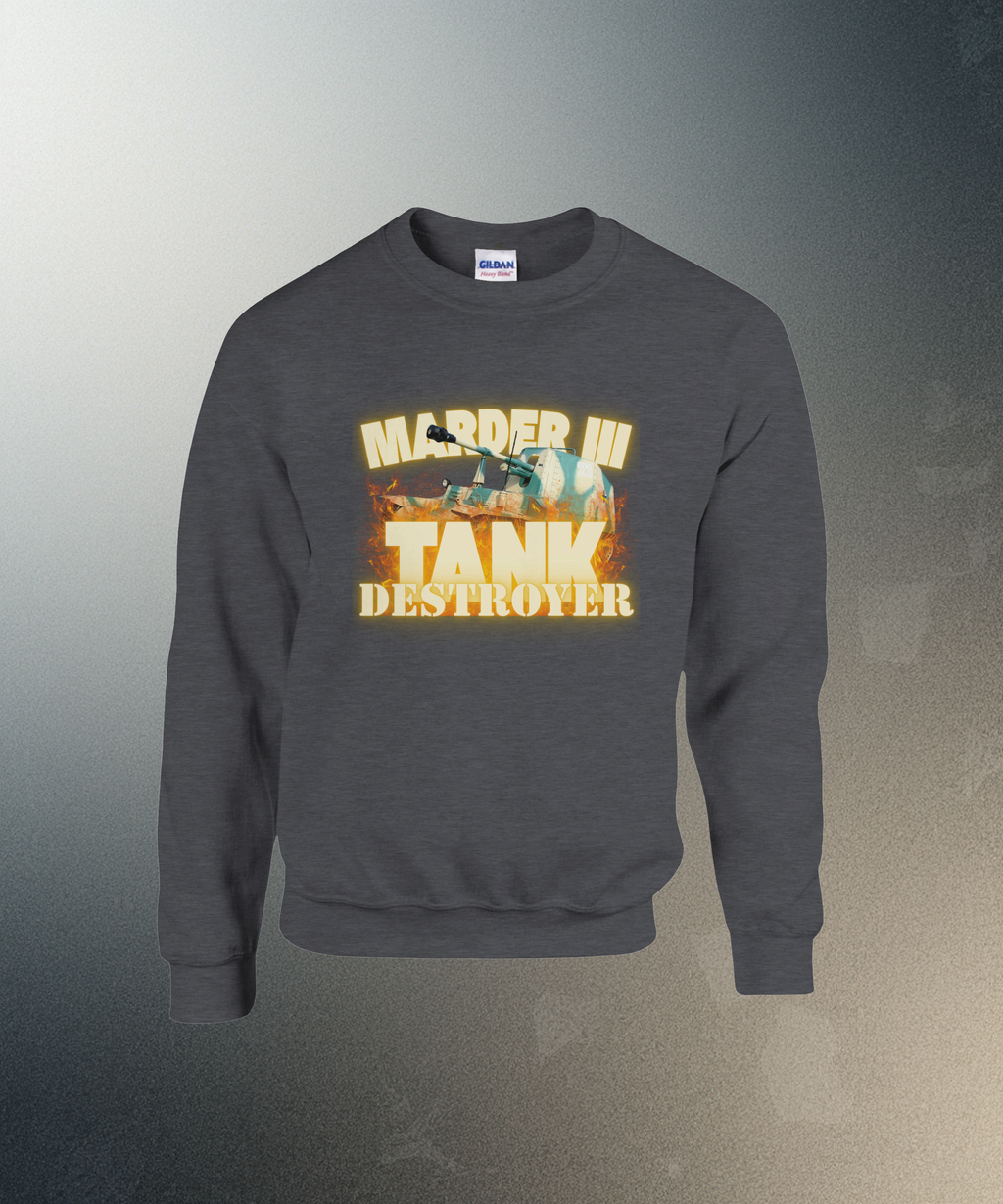 Marder III Tank Destroyer Sweatshirt | WWII German Armor Crewneck | Military History Gift