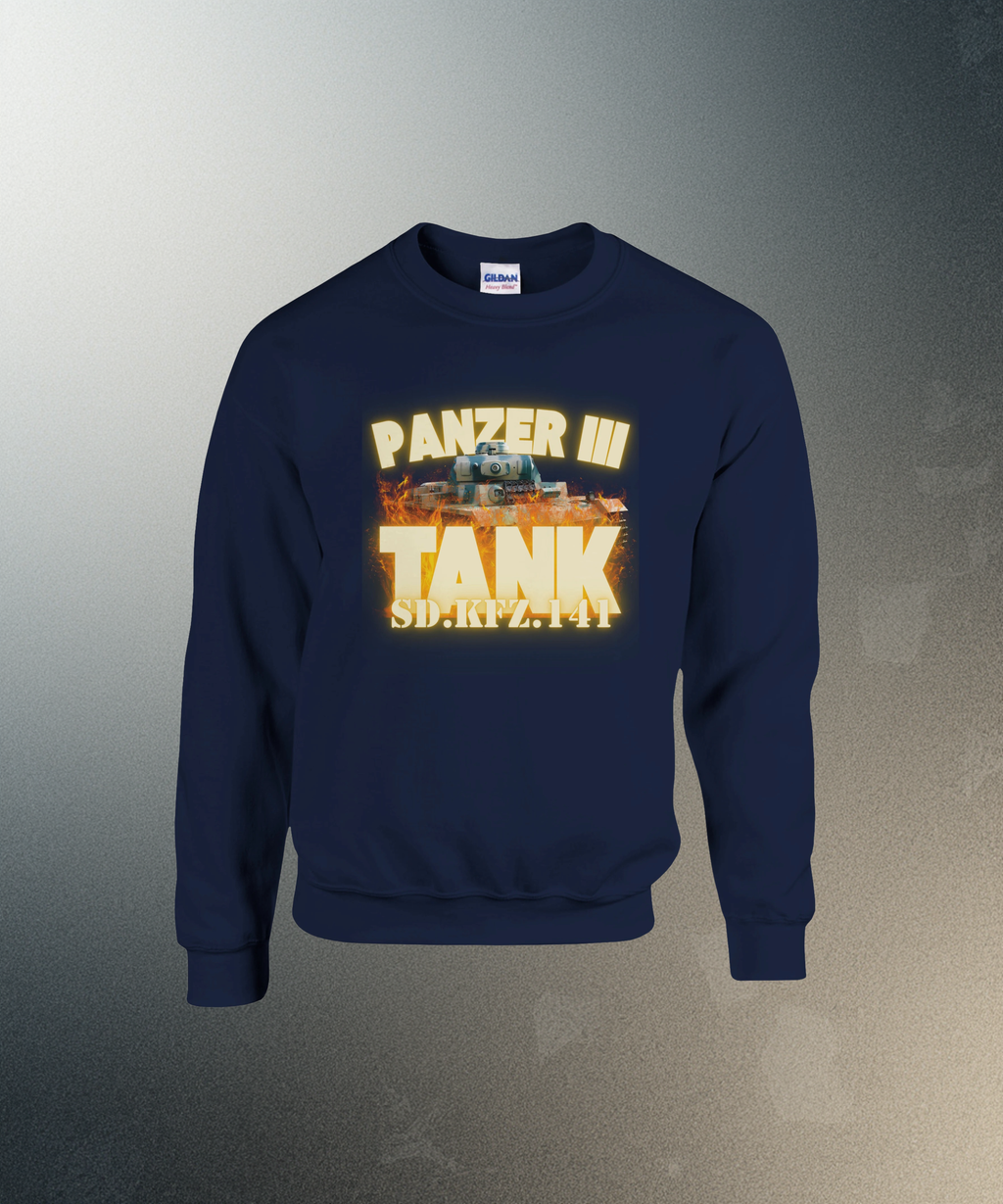 Panzer III Tank Sweatshirt | German Sd.Kfz.141 Medium Armor Crewneck | WWII History Gift