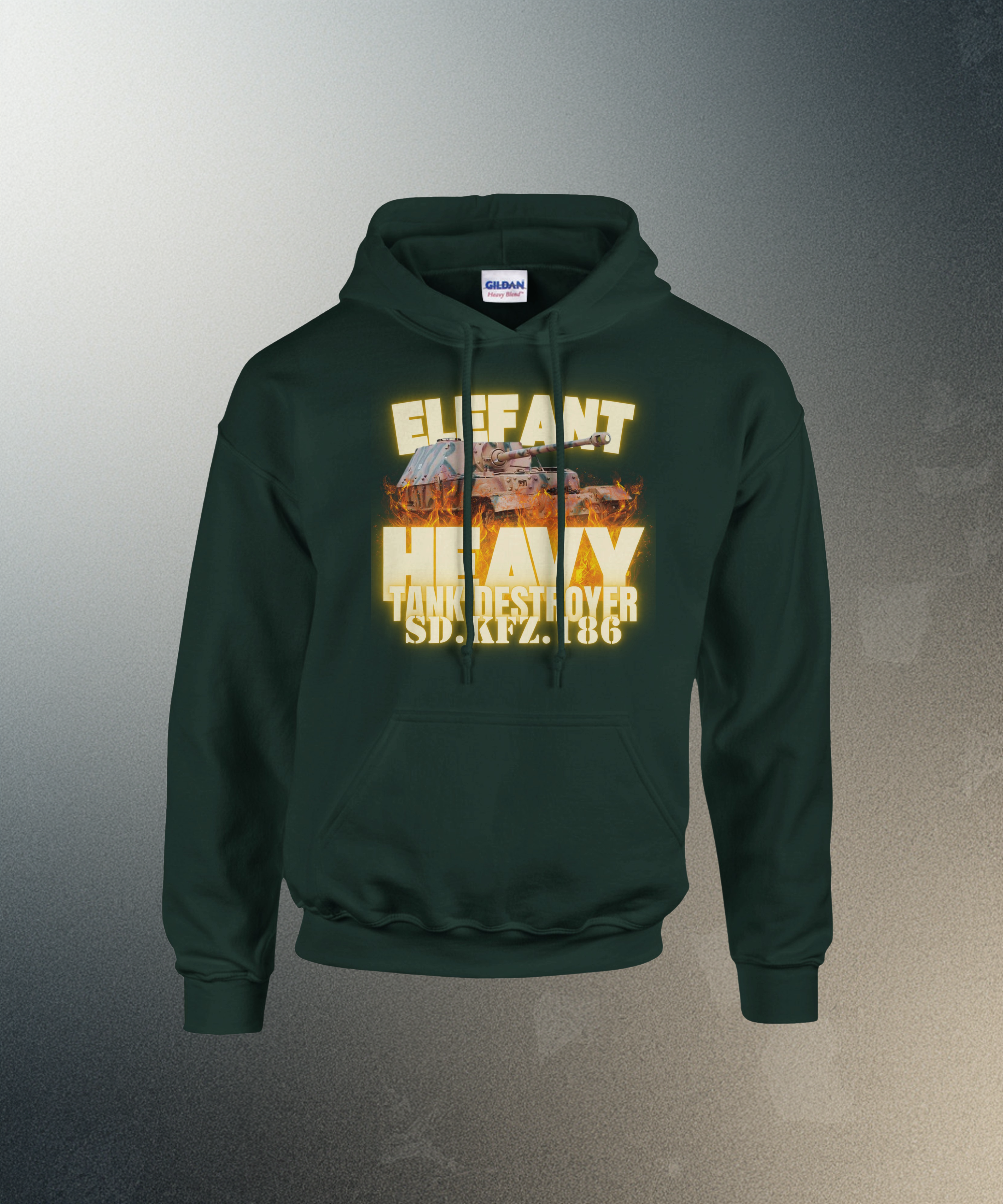 German Elefant Tank Destroyer Hoodie | WW2 Panzer Heavy Armor | Military History Gift