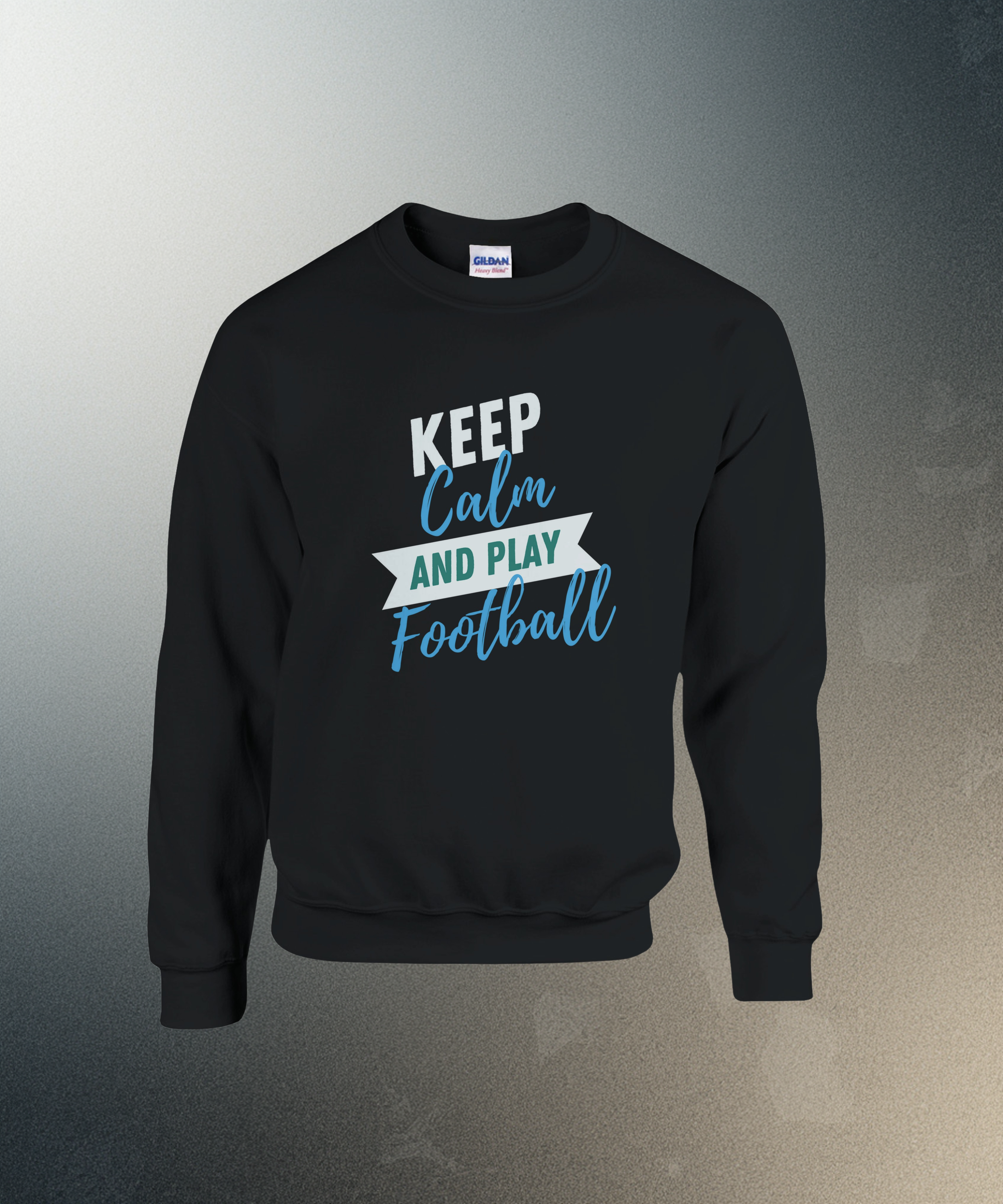 Keep Calm and Play Football Sweater | Funny Soccer Sports Crewneck | Athletic Gift
