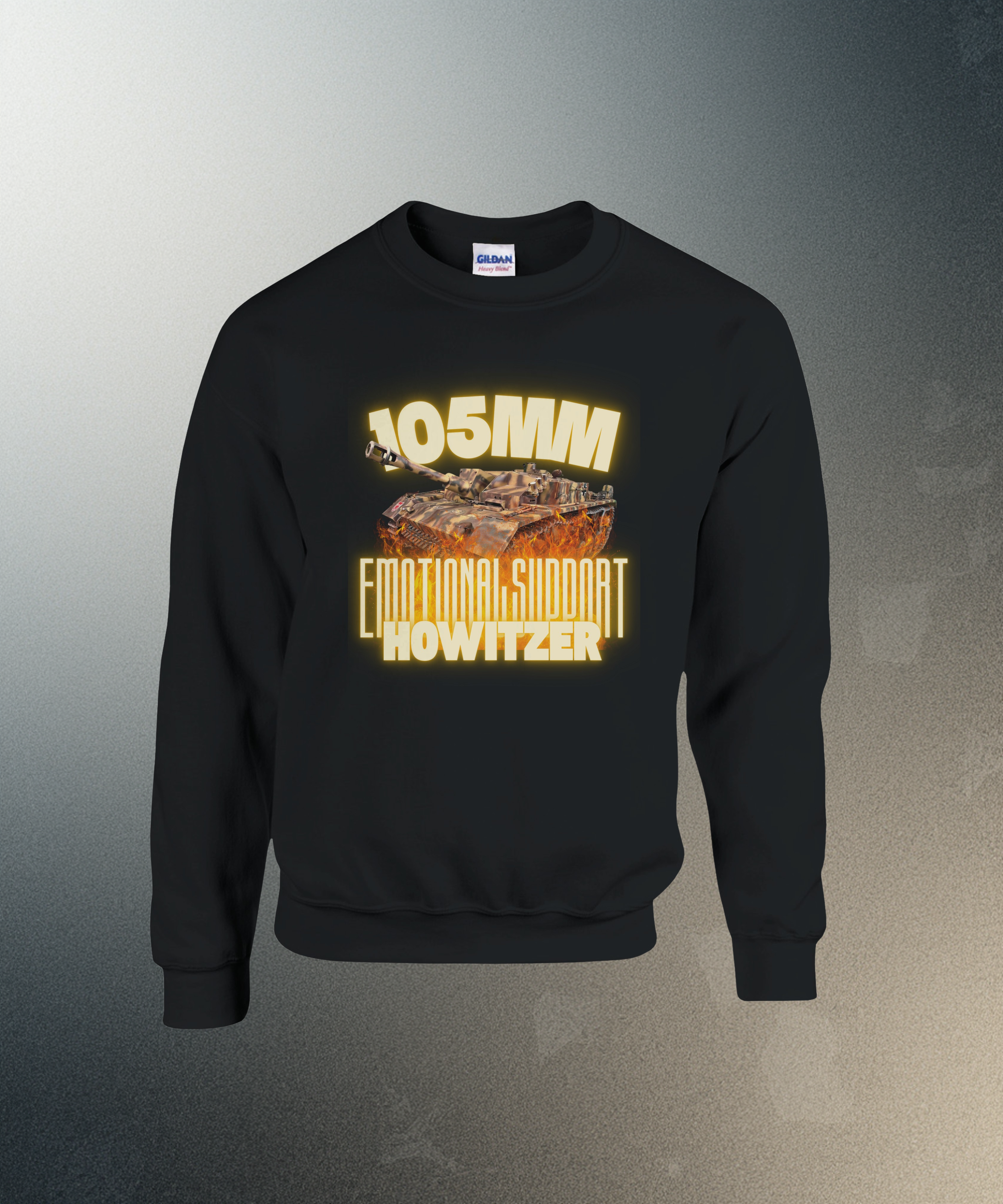 Emotional Support Howitzer Sweater | StuH 42 Tank Crewneck | WWII 105mm Armor Gift