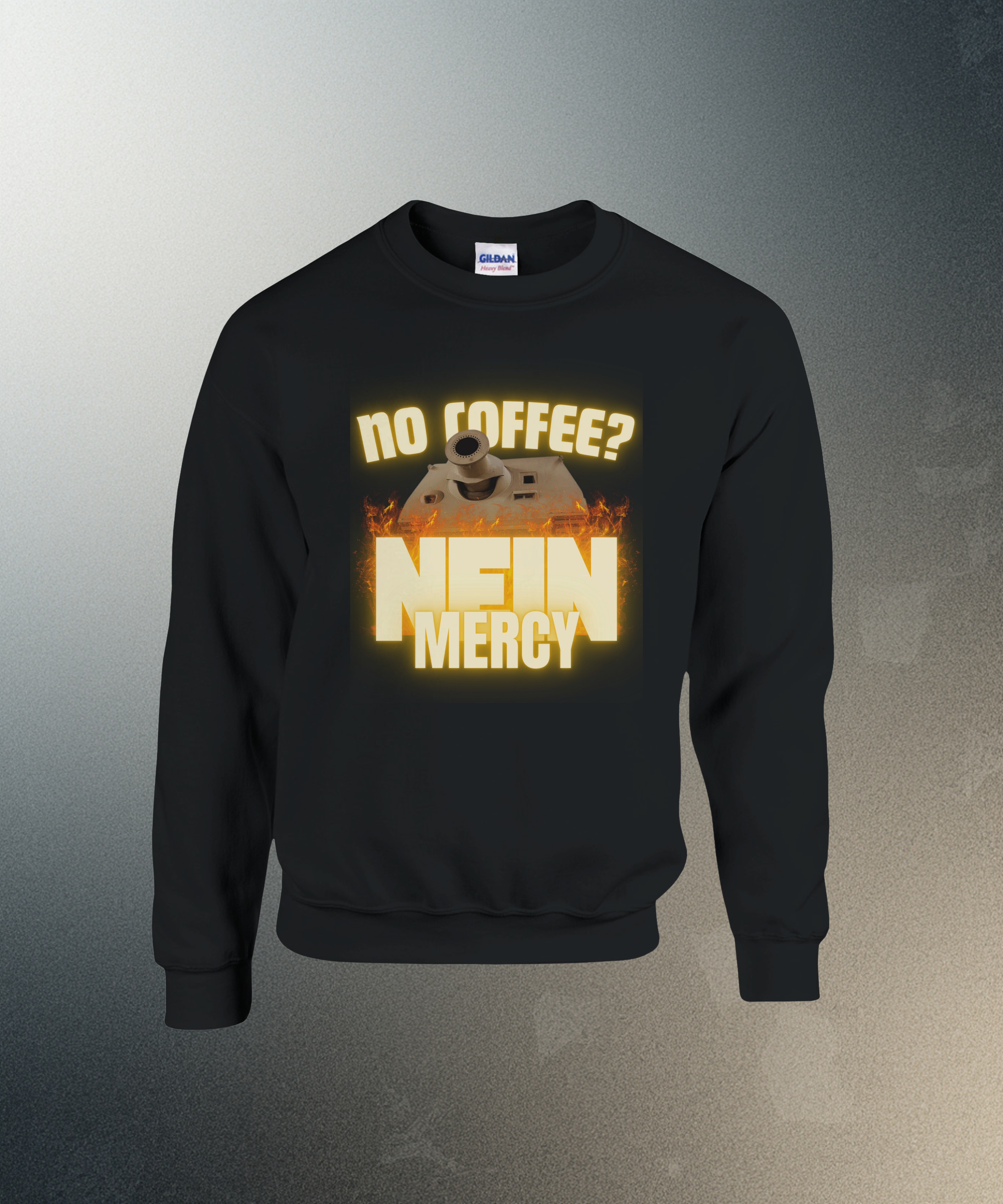 Sturmtiger Nein Mercy Sweater | Funny German Tank Coffee Crewneck | WW2 Military Gift