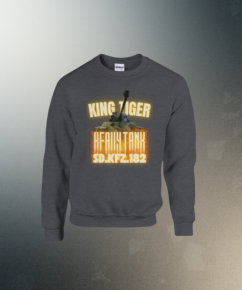 King Tiger Tank Sweater | Tiger II WW2 German Heavy Armor Crewneck | Military Gift