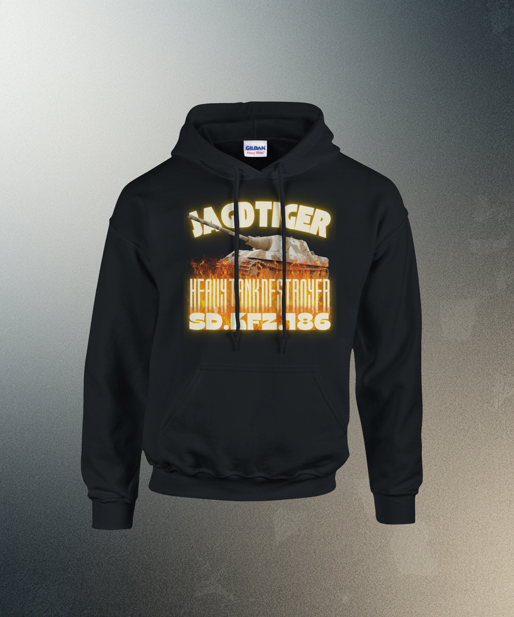 Jagdtiger Tank Hoodie | WW2 German Heavy Tank Destroyer Pullover | Military History Gift