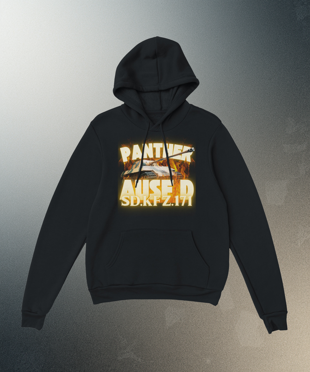 Panther D Hoodie | WW2 German Medium Tank Hooded Sweatshirt | Military History Gift | Sd Kfz 171 Pullover | WWII Armour Panzer Outerwear