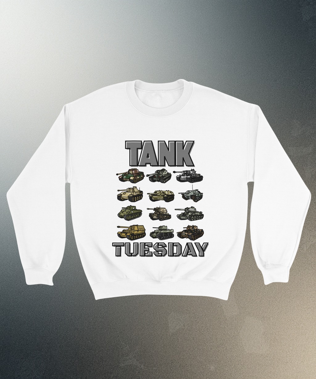 Tanks A Lot Sweater | WWII Military Armor Crewneck | Panzer Sherman Tank Sweatshirt | World War 2 History Gift | Tracked Vehicle Clothing