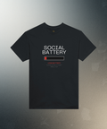 Social Battery Low Shirt | Introvert Graphic Tee Shirt | Funny Sarcastic T-Shirt | Anti Social Gift | No Small Talk Please | Introvert Tee