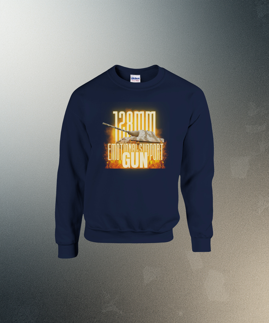 Jagdtiger Sweatshirt | 128mm Emotional Support Gun | WW2 Tank Destroyer Crewneck
