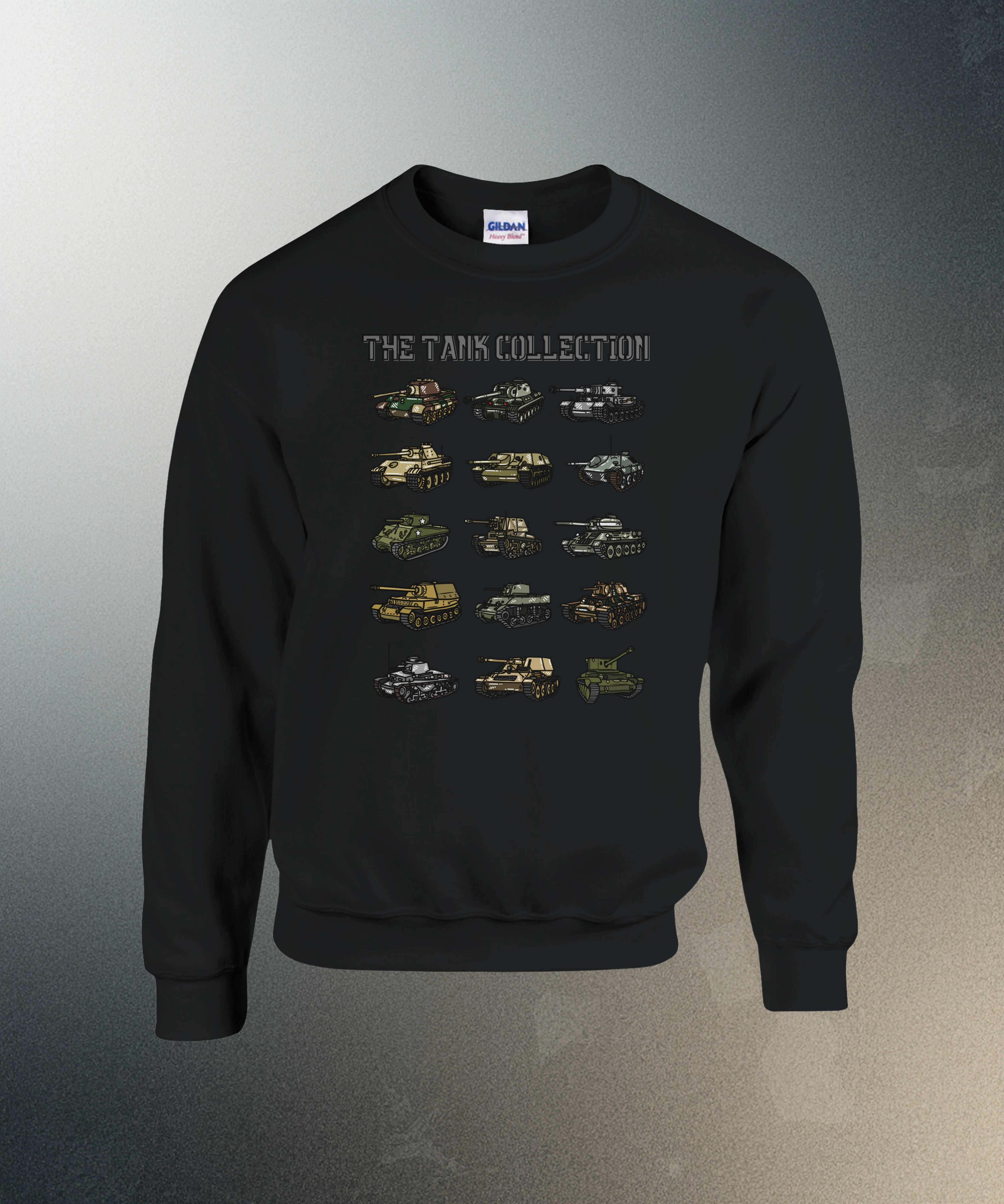 WWII Tank Graphic Sweatshirt | Military History Crewneck | Armored Vehicle Gift