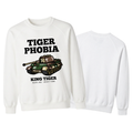 King Tiger Sweatshirt | Tigerphobia WWII Panzer Apparel | Sd.Kfz. 182 Heavy Tank Graphic Pullover | Gift for Military History & Armor Fans