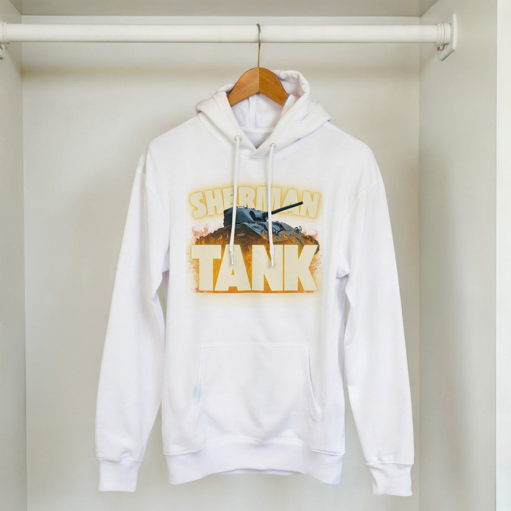 Sherman Tank Graphic Hoodie | WWII US Army Medium Armor Pullover | Military History Gift