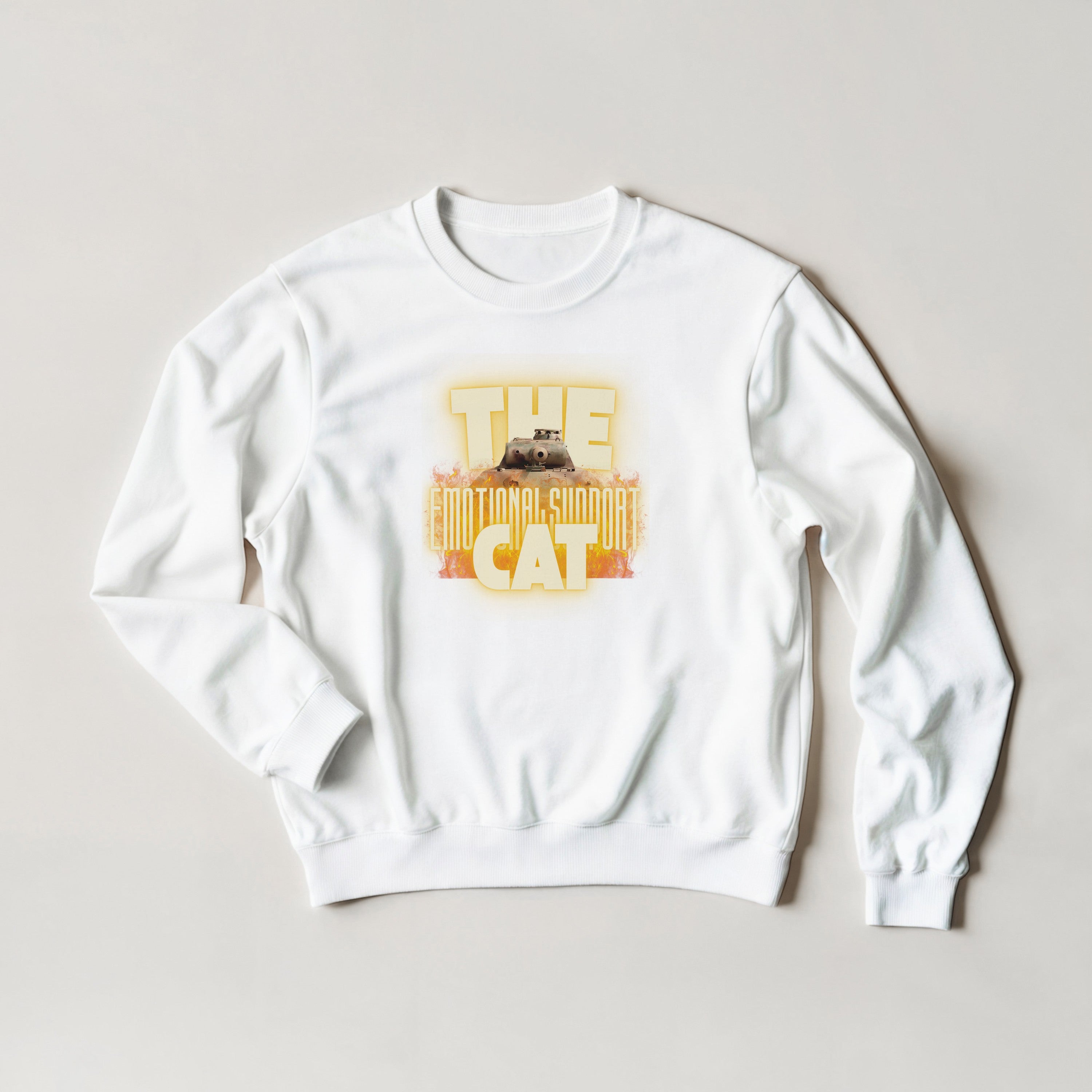 Emotional Support Tank Sweater | Panther Panzer V | Funny WW2 Meme Crewneck Gift