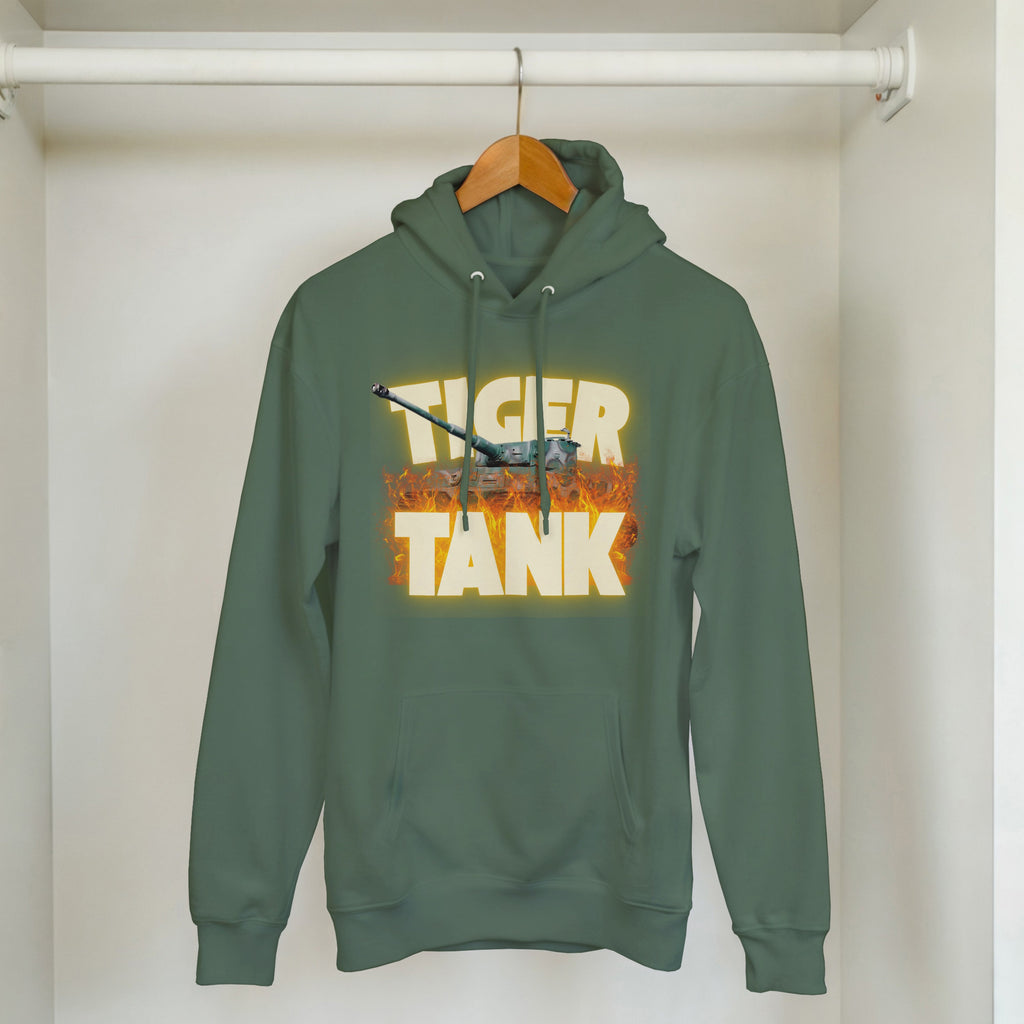 Tiger Tank Graphic Hoodie | WWII German Heavy Armor Pullover | Panzer VI Gift