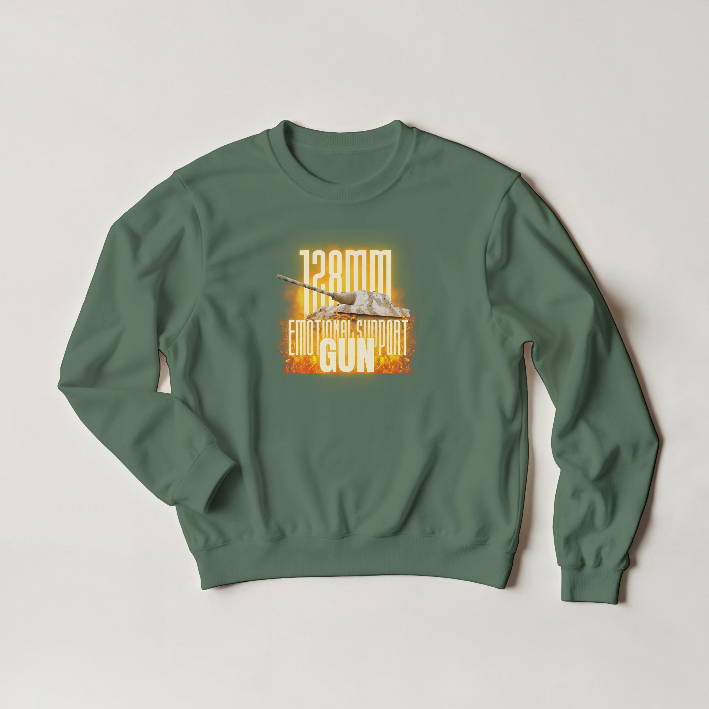 Jagdtiger Sweatshirt | 128mm Emotional Support Gun | WW2 Tank Destroyer Crewneck