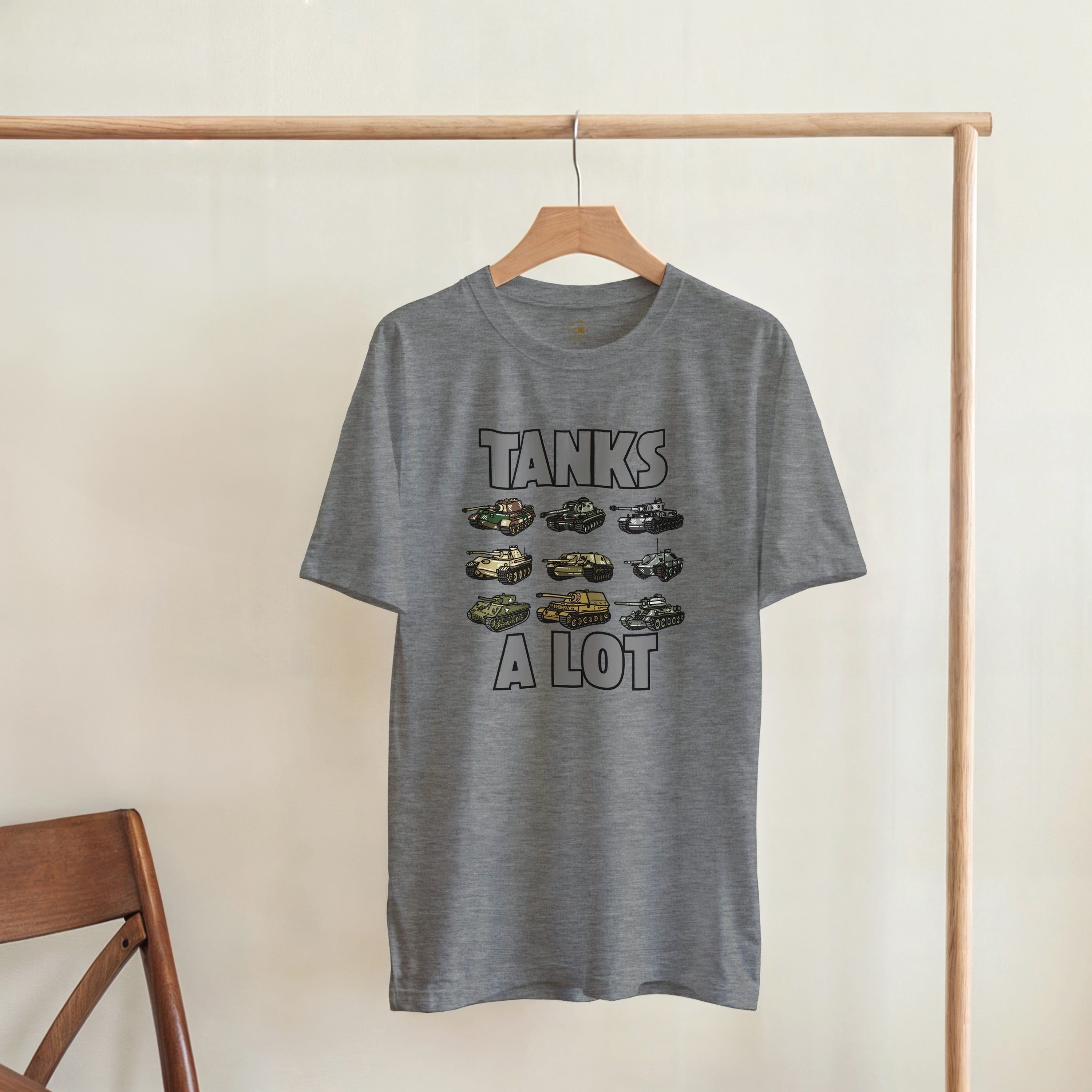 Tanks A Lot Shirt | WWII Military Armor Tee | Panzer Sherman Graphic T-Shirt | World War 2 History Gift | Tracked Combat Vehicle Apparel