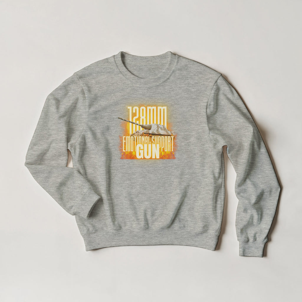 Jagdtiger Sweatshirt | 128mm Emotional Support Gun | WW2 Tank Destroyer Crewneck