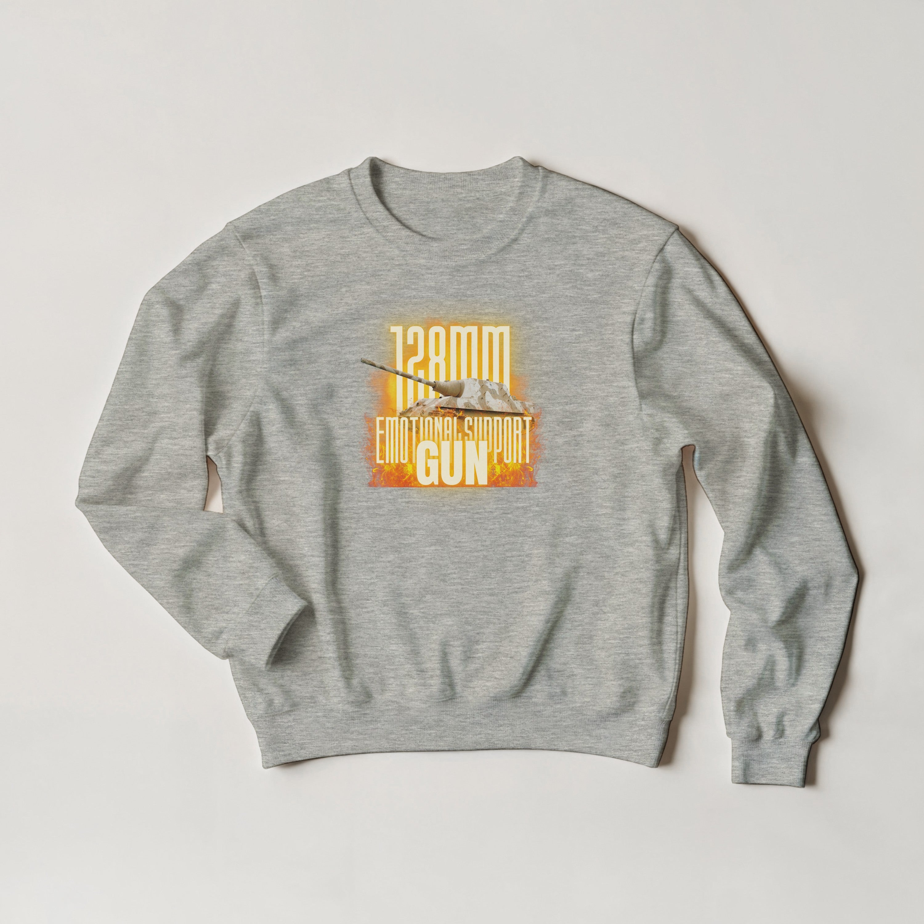 Jagdtiger Sweatshirt | 128mm Emotional Support Gun | WW2 Tank Destroyer Crewneck