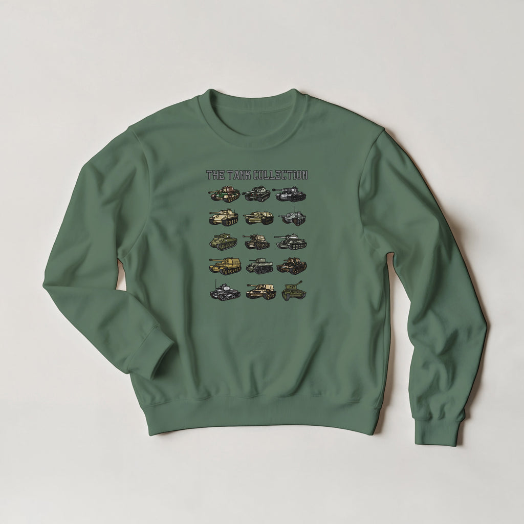 WWII Tank Graphic Sweatshirt | Military History Crewneck | Armored Vehicle Gift