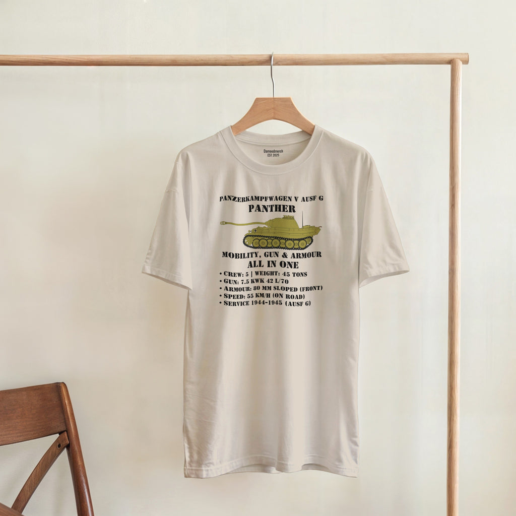 Panther Ausf. G Tank Shirt | WW2 German Meme Tee | Mobility Gun & Armour History Gift