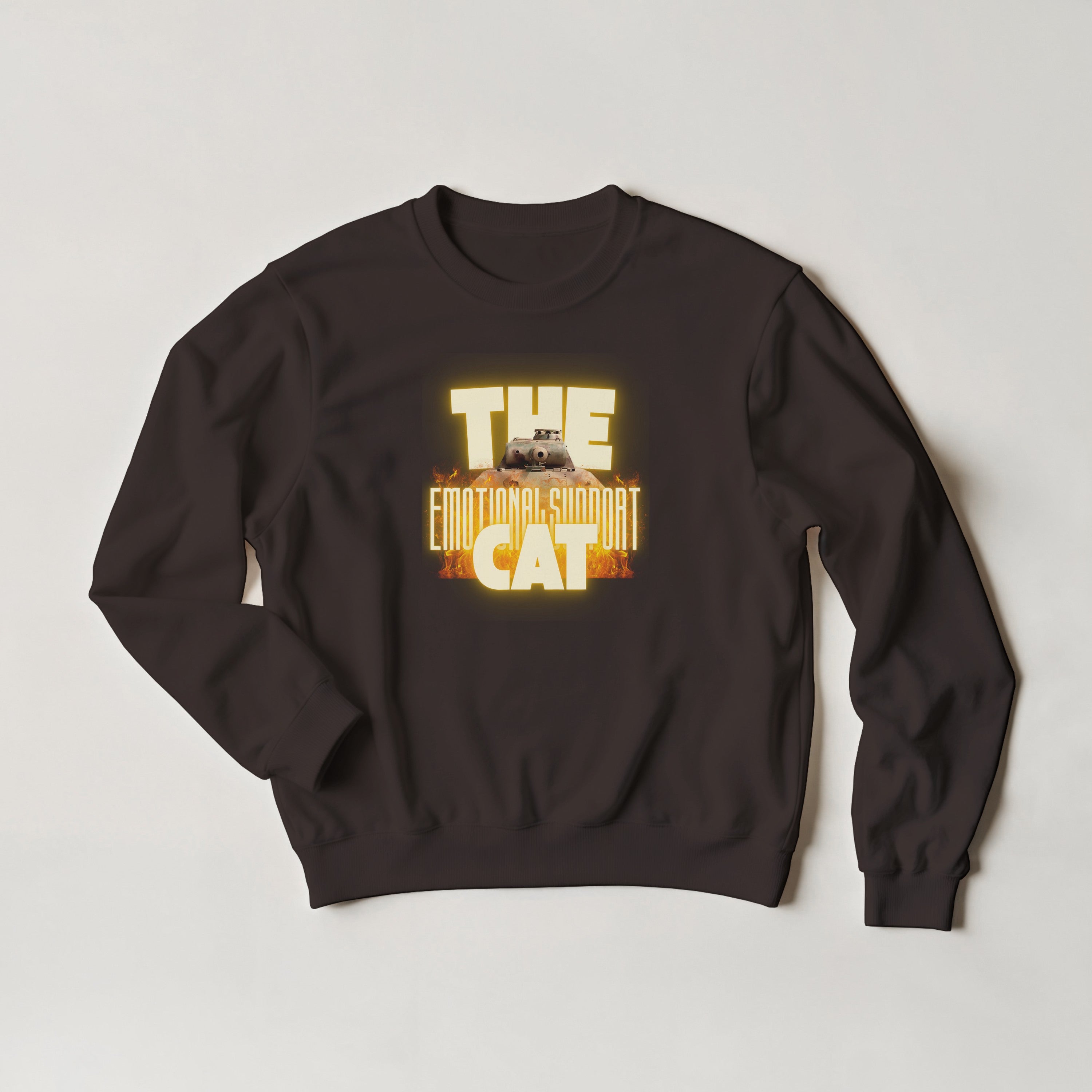 Emotional Support Tank Sweater | Panther Panzer V | Funny WW2 Meme Crewneck Gift