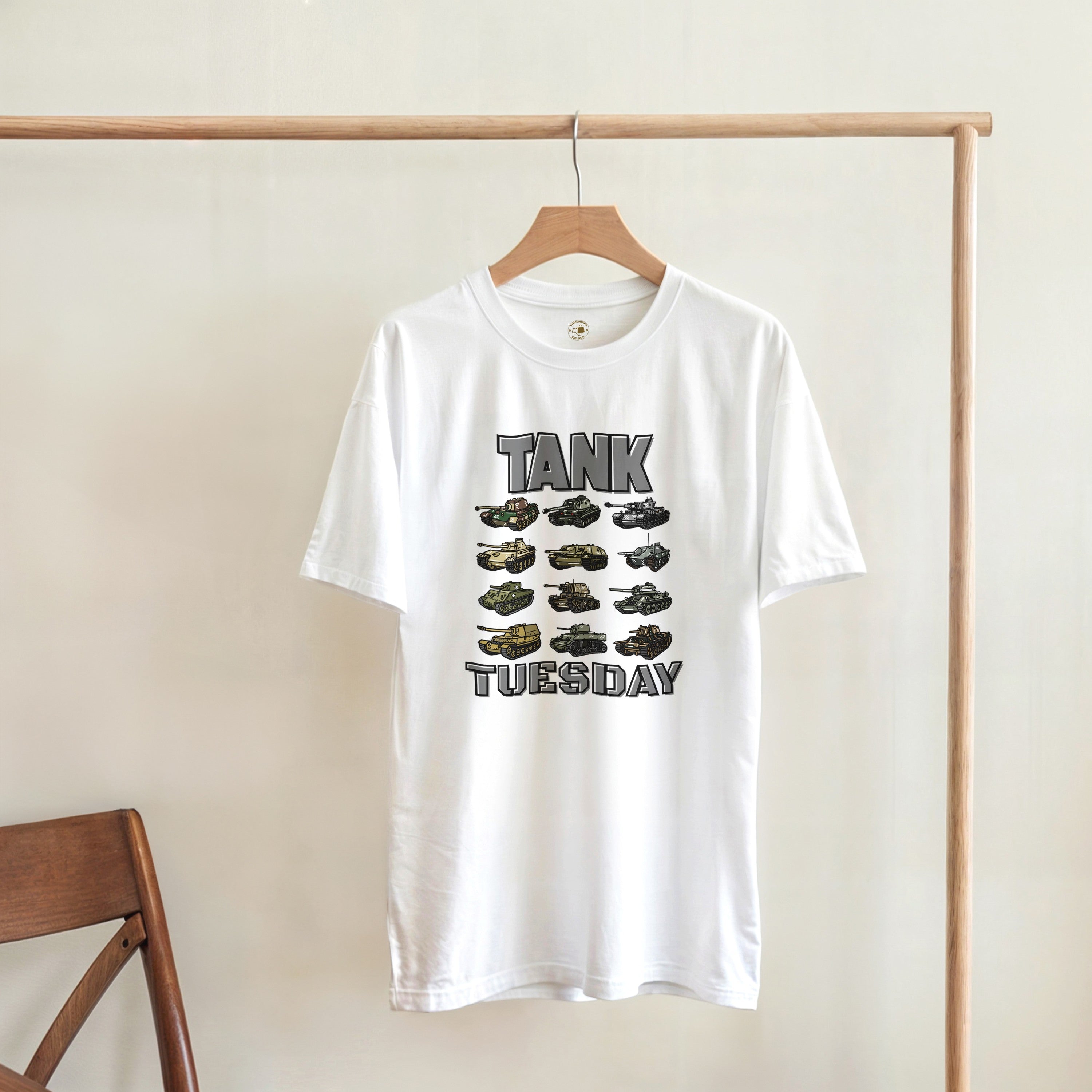 WW2 Tank Tuesday Shirt | World War 2 T-Shirt | Military History Gift | Panzer Tiger Sherman Tank Tee | Historical Armor Graphic Apparel