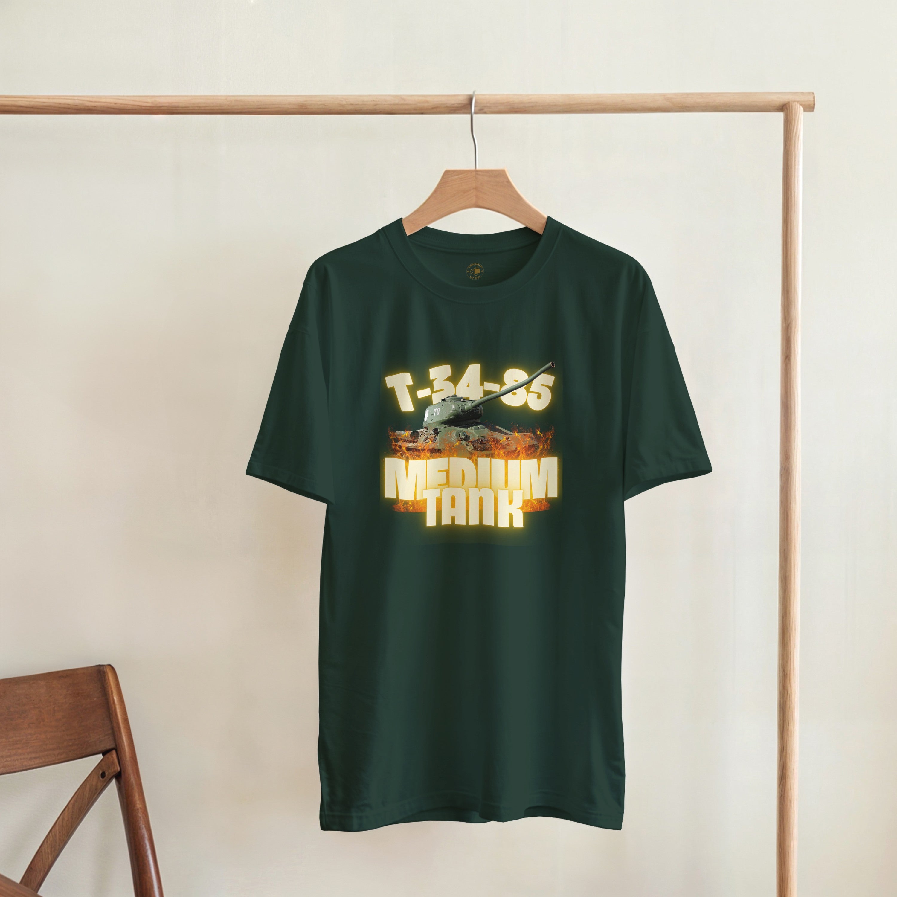 T-34-85 Shirt | Soviet Medium Tank WWII Russian Armor Tee | Military History Gift