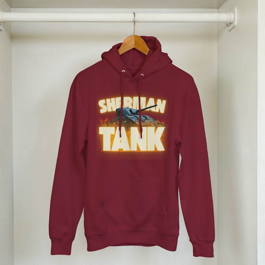 Sherman Tank Graphic Hoodie | WWII US Army Medium Armor Pullover | Military History Gift