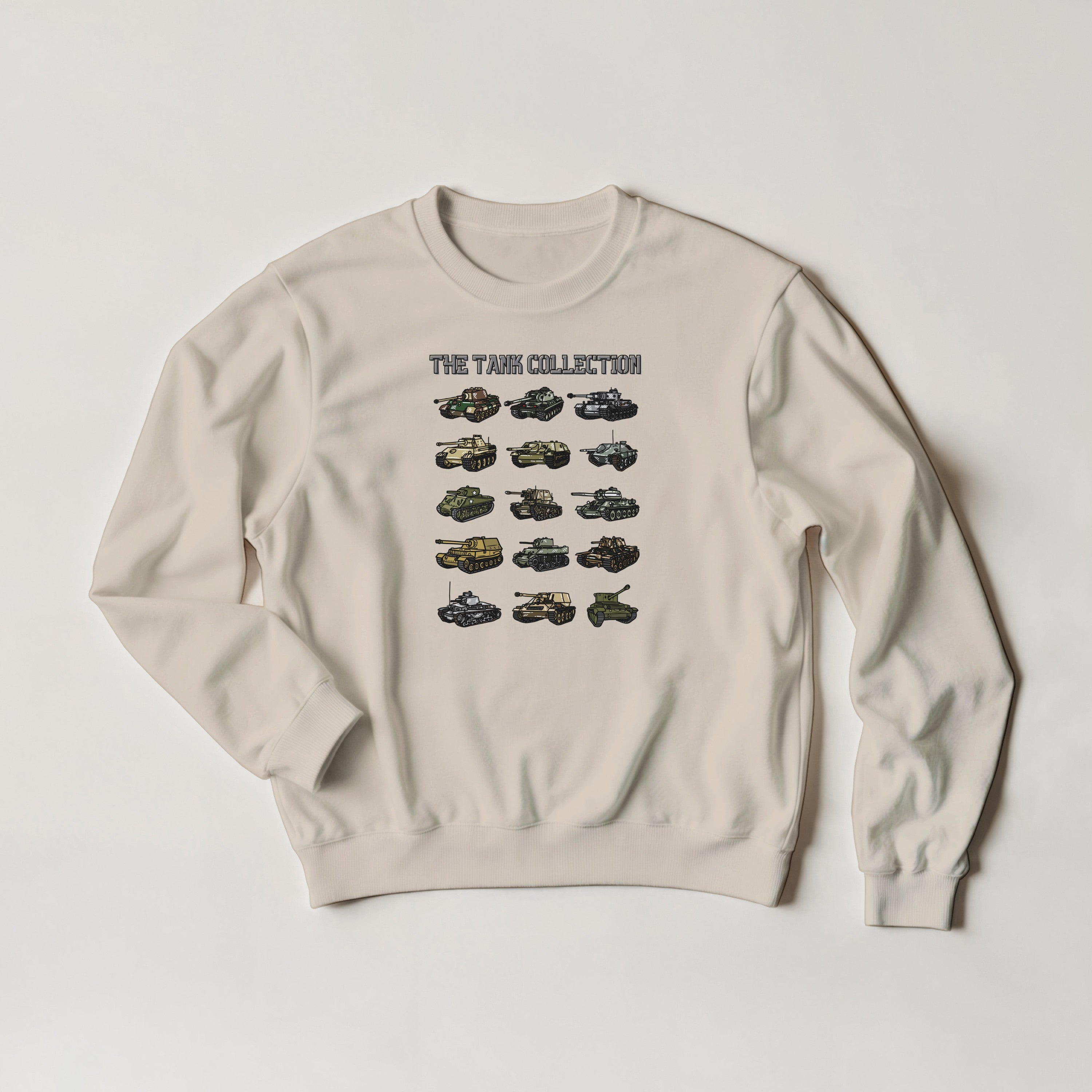 WWII Tank Graphic Sweatshirt | Military History Crewneck | Armored Vehicle Gift
