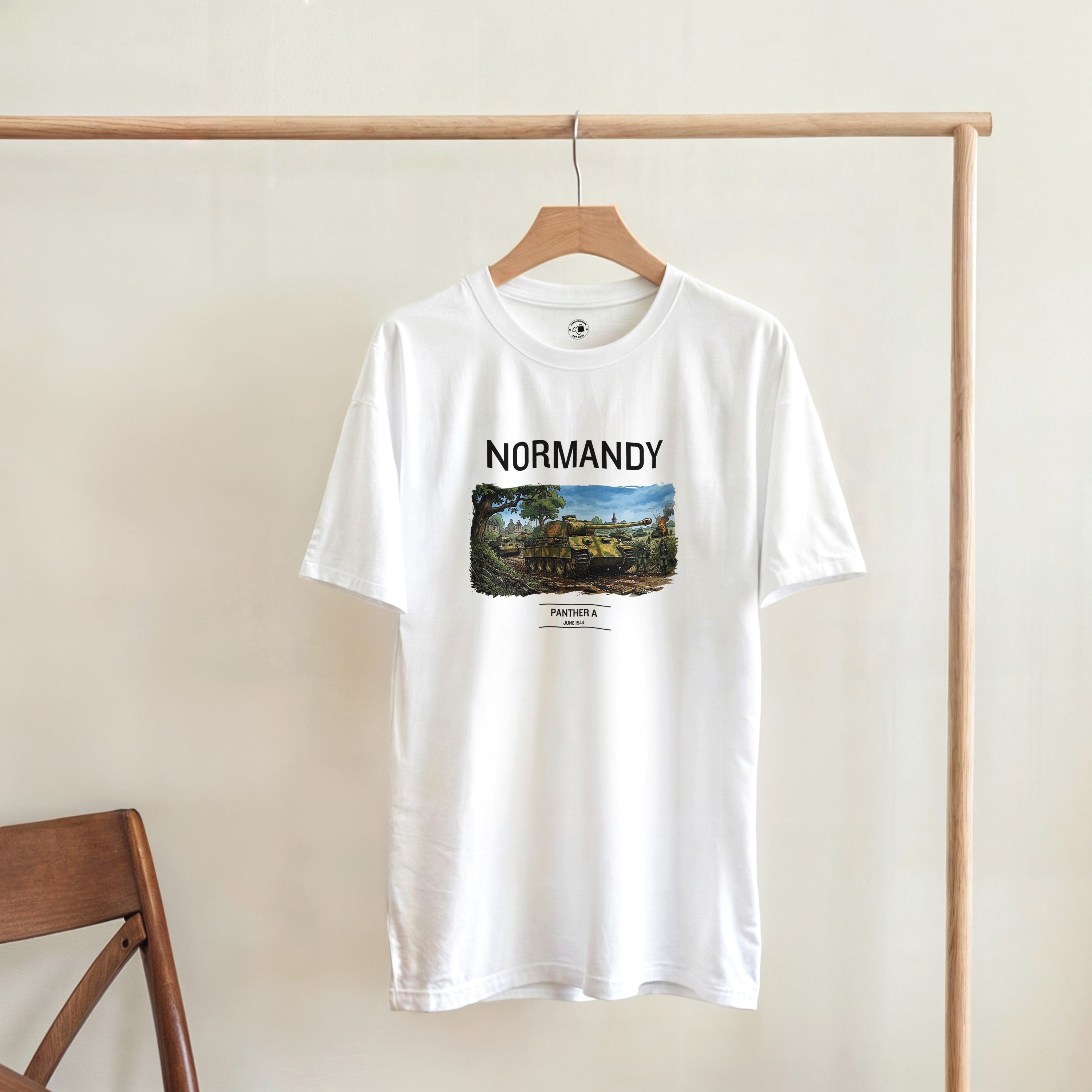 Normandy 1944 Panther A Tank Shirt | German Panzer WW2 Military Graphic Tee | World War II History Gift | Vintage Streetwear Armour T-Shirt