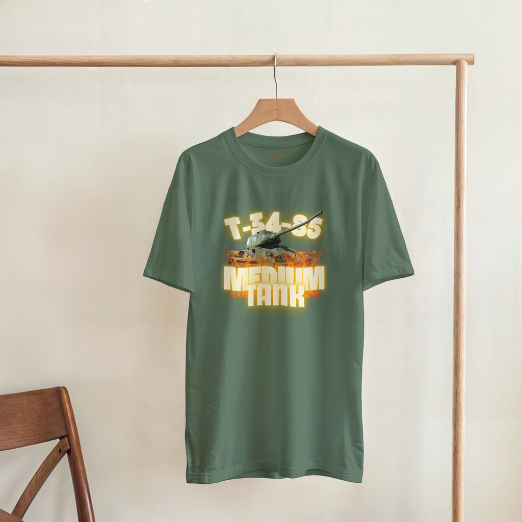 T-34-85 Shirt | Soviet Medium Tank WWII Russian Armor Tee | Military History Gift