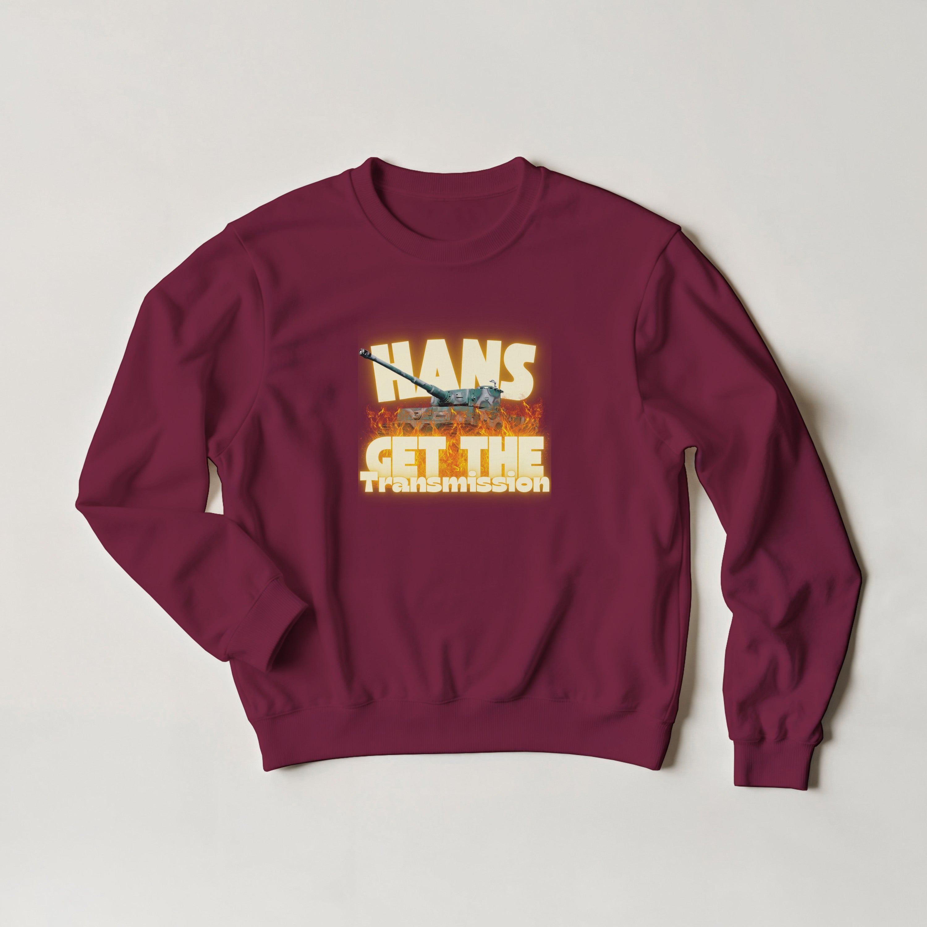 Hans Get The Transmission | Tiger Tank Crewneck Sweatshirt