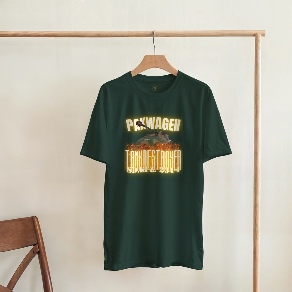 Pakwagen Sd.Kfz. 234/4 T-Shirt | Funny Military History Gift | German Armored Car Tee | Tank Destroyer Blueprint | WWII Apparel