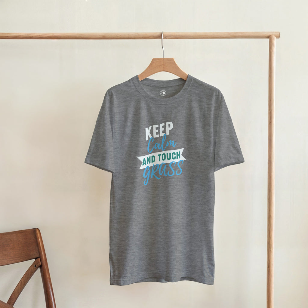 Touch Grass Meme Shirt | Funny Gaming Graphic T-Shirt | Keep Calm Gamer Gift Tee | Minimalist Streetwear Clothing | Essential Urban Apparel