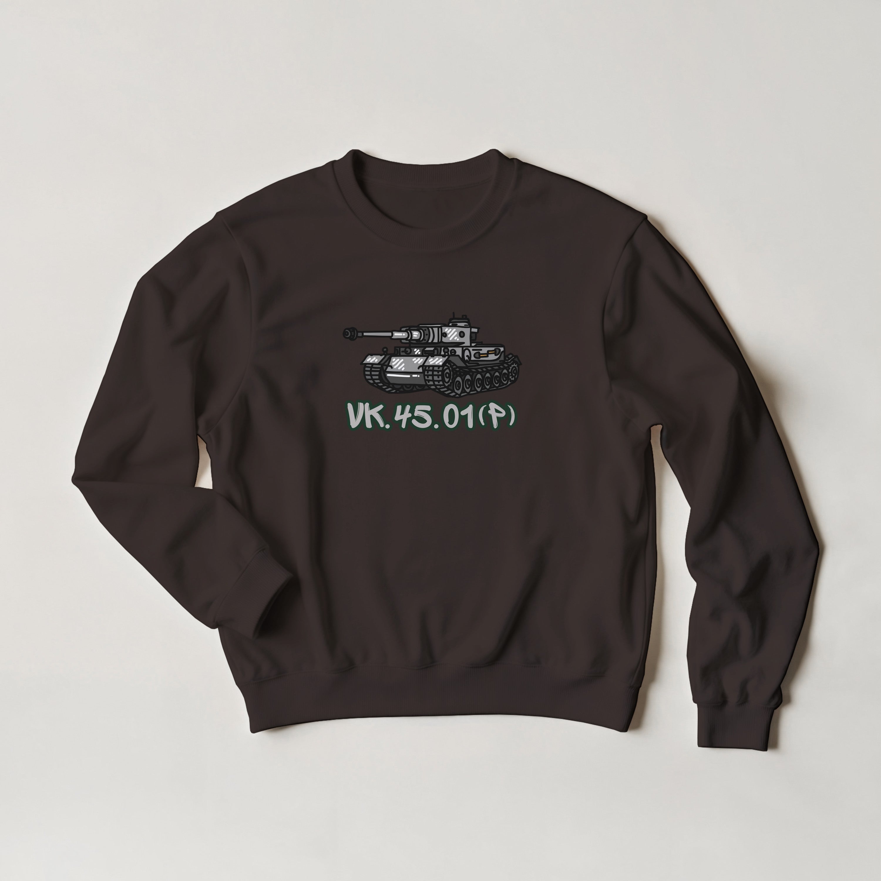 VK.45.01 P Prototype Tank Sweater | WWII German Heavy Tank Graphic Cartoon Sweatshirt | Military History Buff Gift Panzer Apparel Top