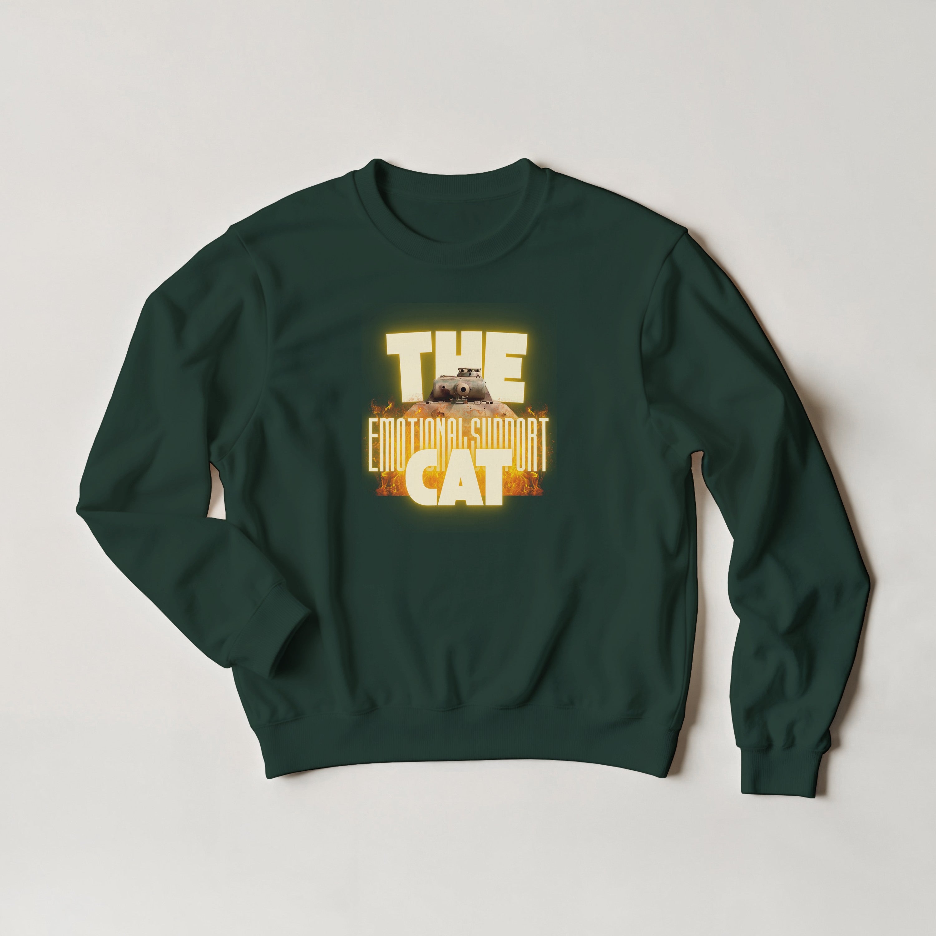 Emotional Support Tank Sweater | Panther Panzer V | Funny WW2 Meme Crewneck Gift