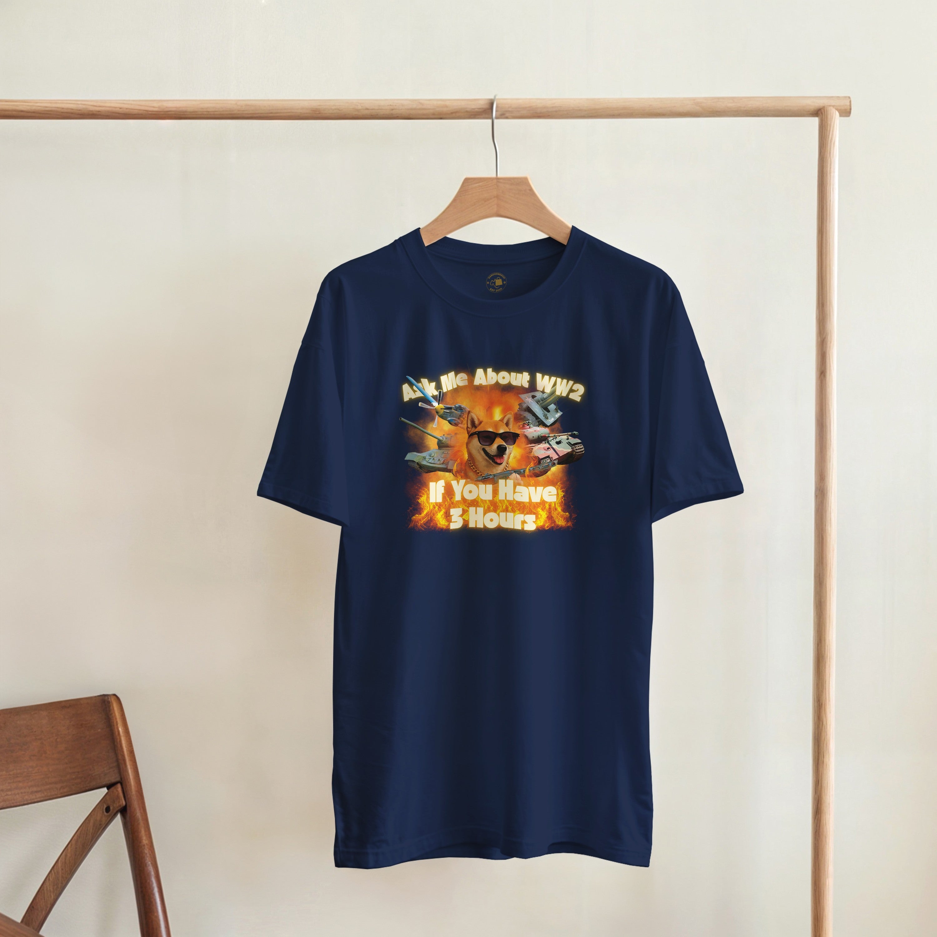 Ask Me About WW2 Shirt | Funny Tank History Buff Tee | Vintage Military Meme Gift