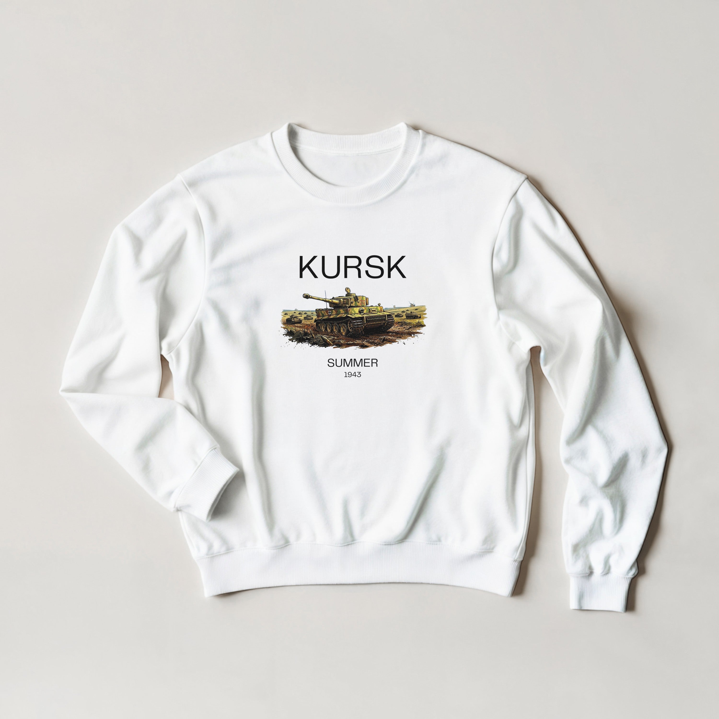 Kursk 1943 Sweater | Tiger I Tank Graphic Crewneck | WW2 Eastern Front Military History Gift