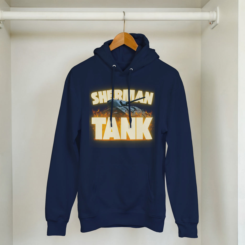 Sherman Tank Graphic Hoodie | WWII US Army Medium Armor Pullover | Military History Gift