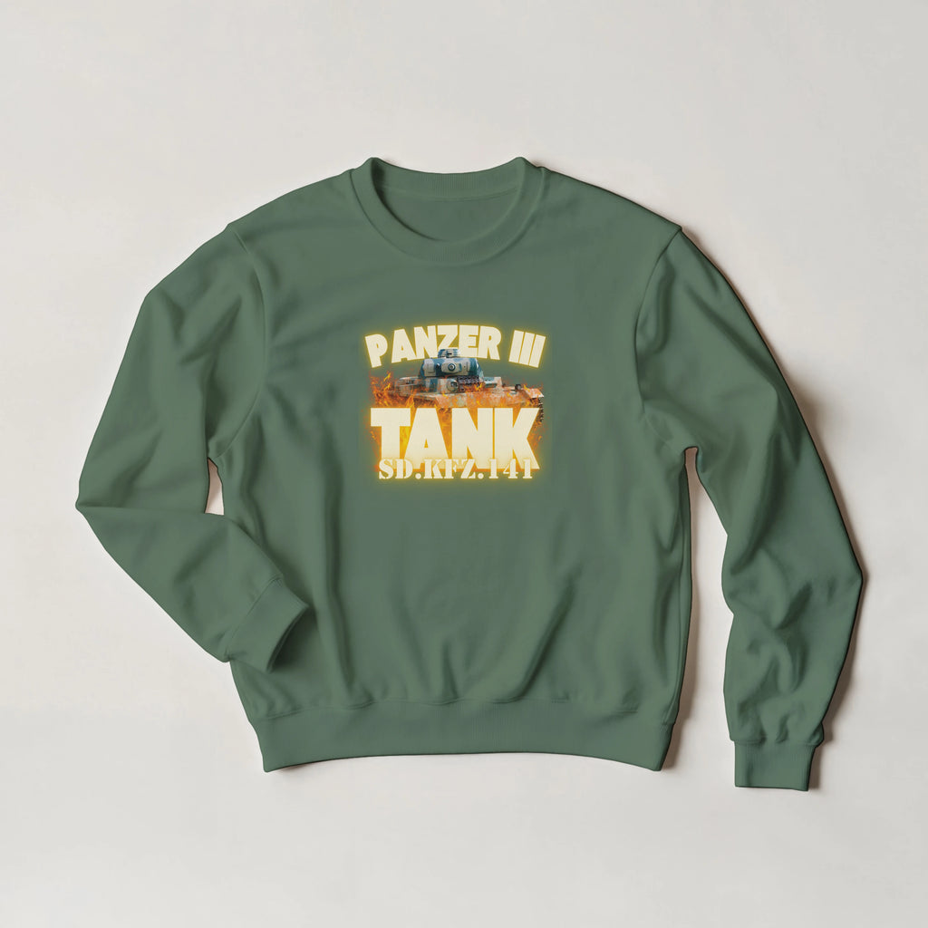 Panzer III Tank Sweatshirt | German Sd.Kfz.141 Medium Armor Crewneck | WWII History Gift