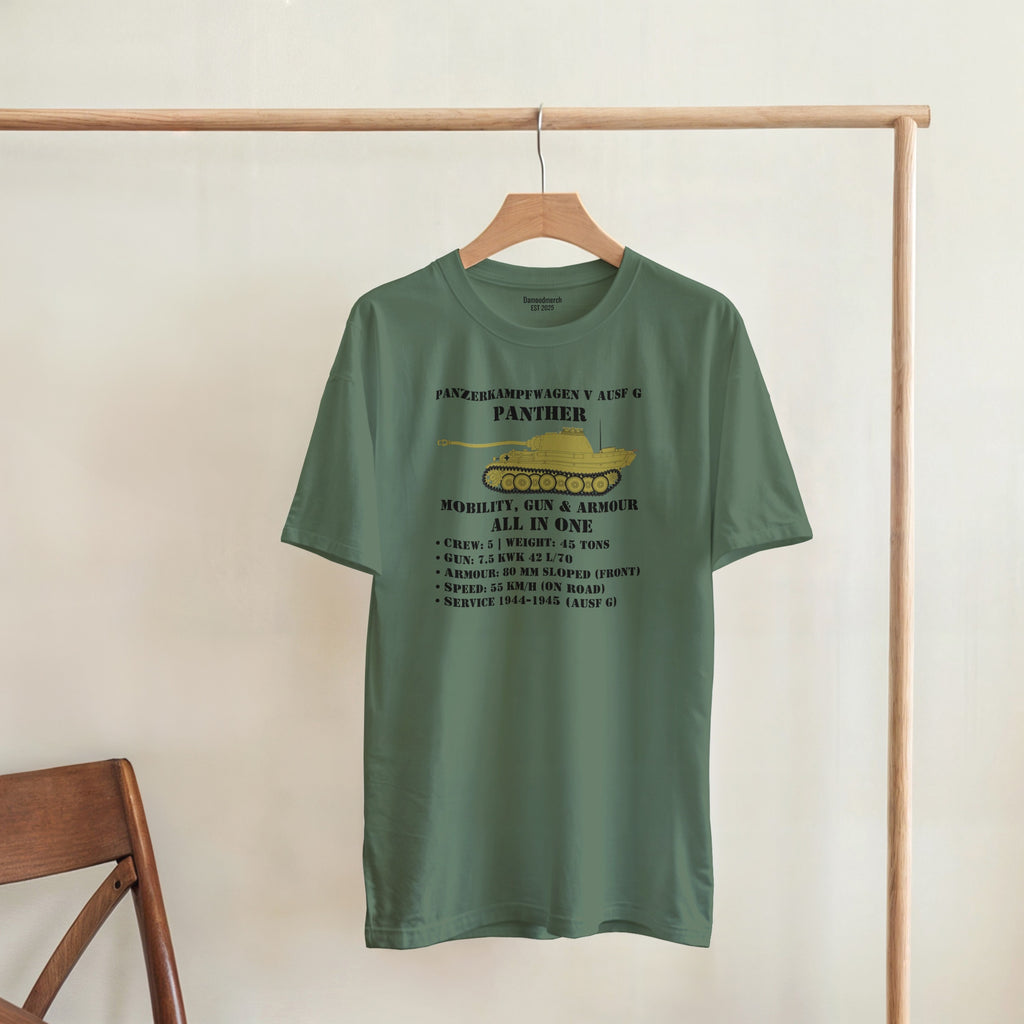 Panther Ausf. G Tank Shirt | WW2 German Meme Tee | Mobility Gun & Armour History Gift