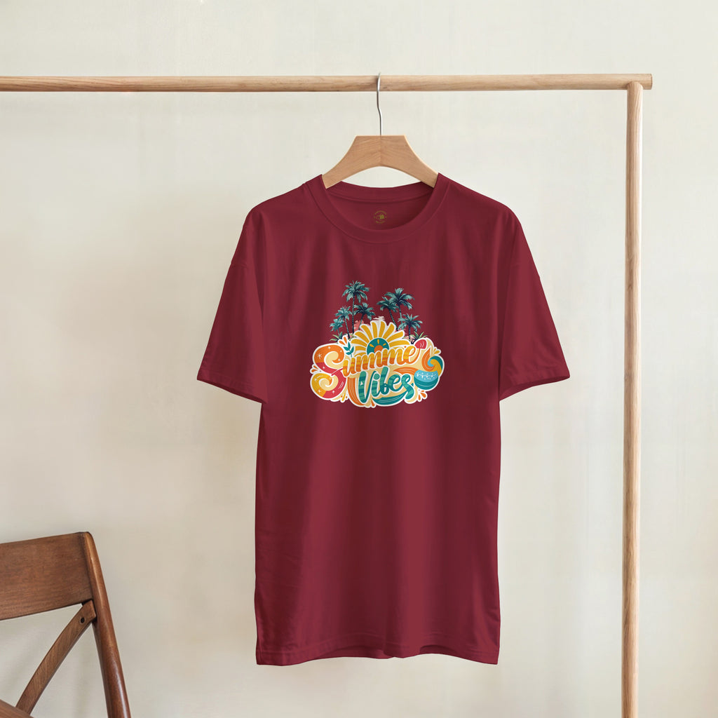 Summer Vibes Retro Palm Tree Shirt | Beach T-Shirt | Vintage Sunset Aesthetic Gift