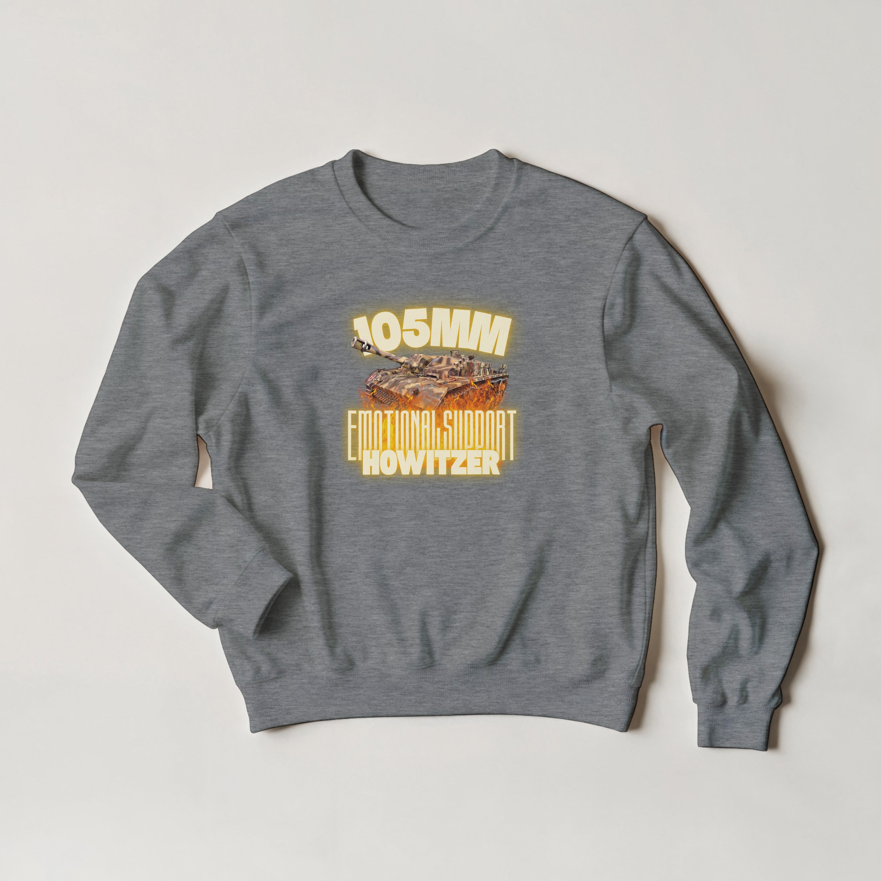 Emotional Support Howitzer Sweater | StuH 42 Tank Crewneck | WWII 105mm Armor Gift