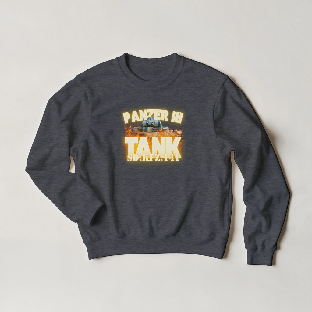 Panzer III Tank Sweatshirt | German Sd.Kfz.141 Medium Armor Crewneck | WWII History Gift