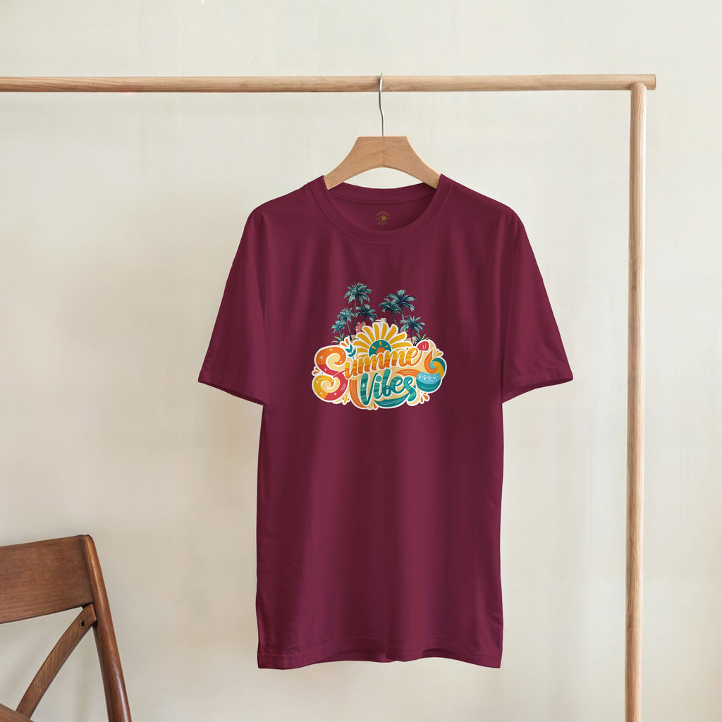 Summer Vibes Retro Palm Tree Shirt | Beach T-Shirt | Vintage Sunset Aesthetic Gift