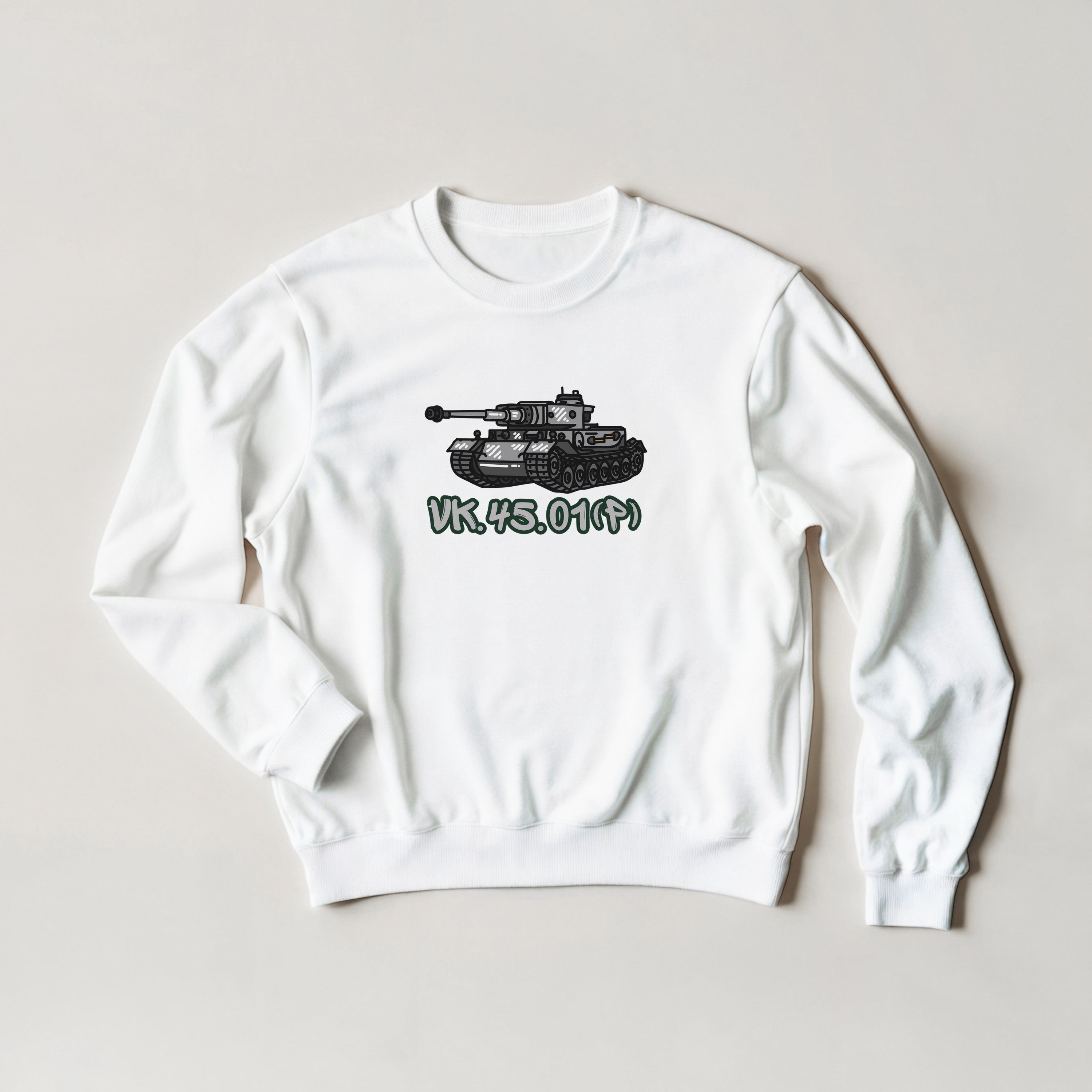 VK.45.01 P Prototype Tank Sweater | WWII German Heavy Tank Graphic Cartoon Sweatshirt | Military History Buff Gift Panzer Apparel Top