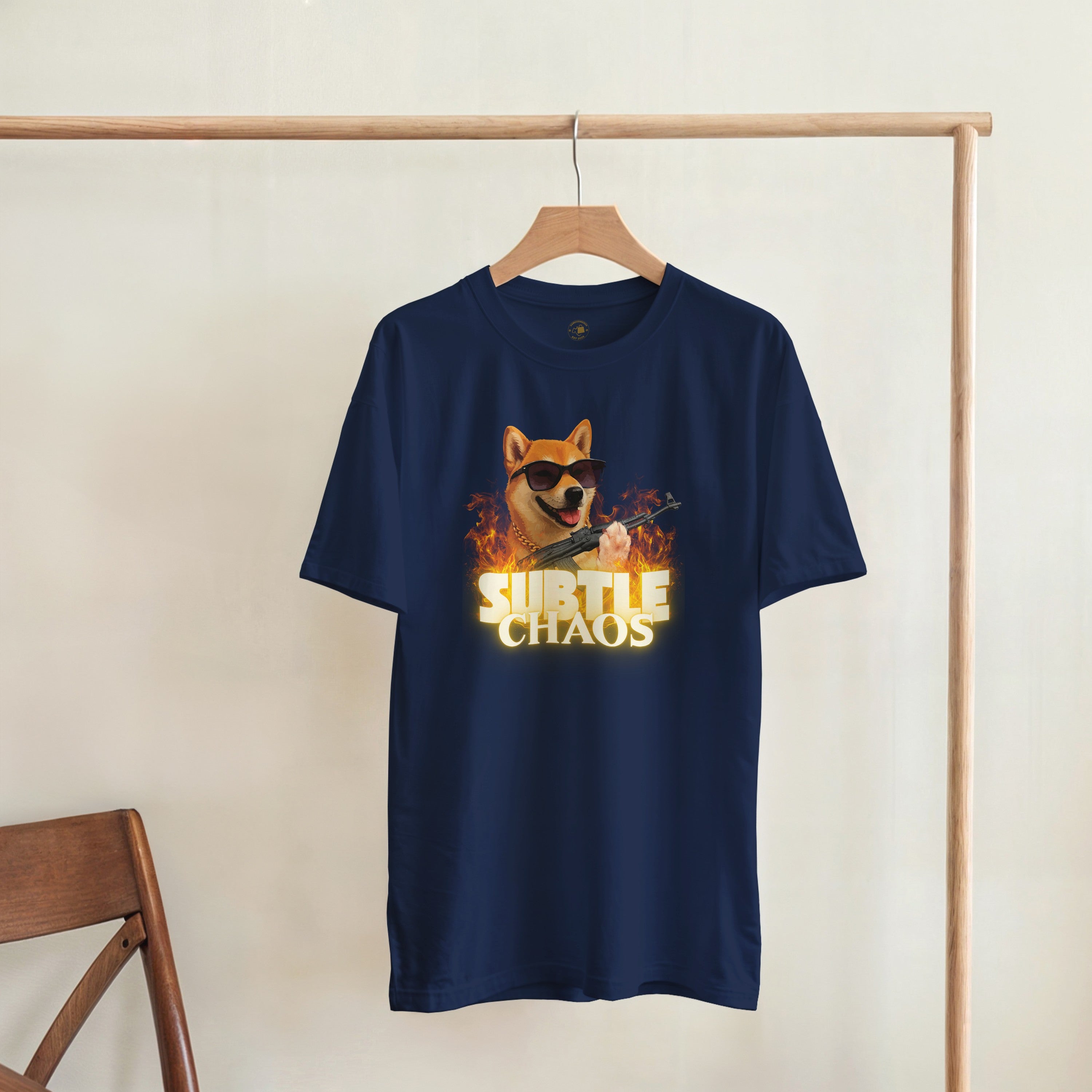 Funny Tactical Dog T-Shirt | Shiba Inu AK47 Meme Tee | Military Meme Apparel