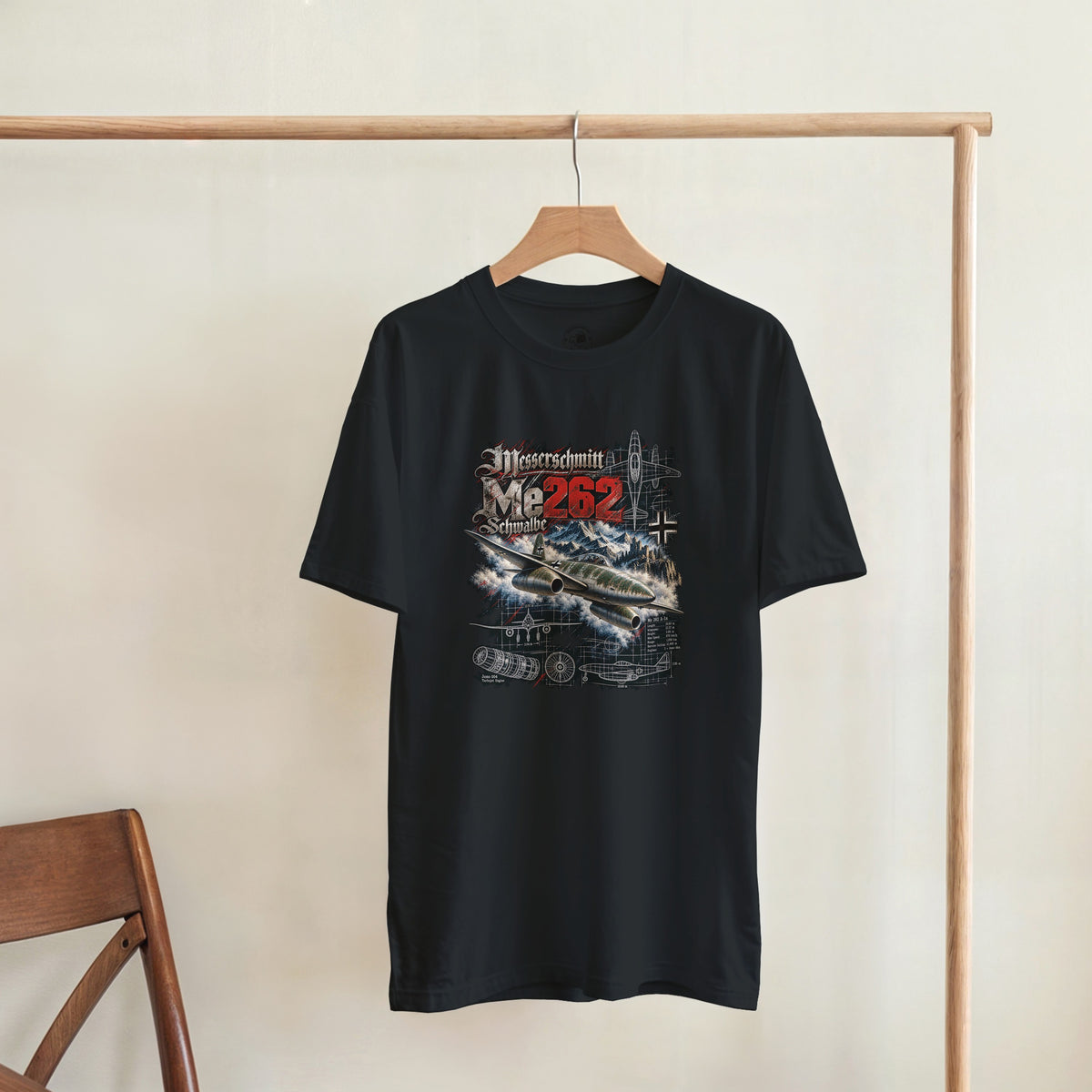 Messerschmitt Me 262 Heavyweight T-Shirt – WWII German Jet Fighter Aviation Graphic Tee